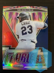 2021 Panini Prizm Fearless Red White & Blue Prizm Nelson Cruz #FR-5 Minnesota